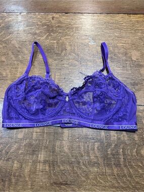Lace Unlined Bra in Purple